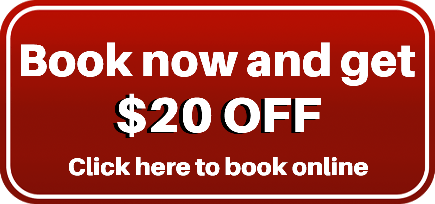 Book now and get $20 OFF; Click here to book online
